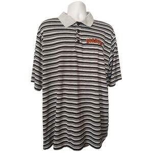 Men's MLB Official SF Giants Embroidered Short Sleeve Stripe Polo Shirt 2XL